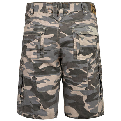 Plus Size 329 Camo Cargo Shorts Charcoal