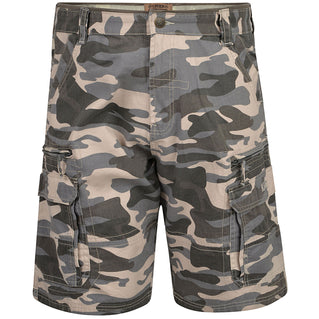 Kam Jeans Plus Size Camo Cargo Shorts Charcoal