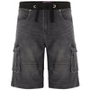 Plus Size Dito Elasticated Denim Shorts Charcoal