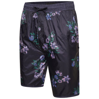 Kam Jeans Plus Size 3005 Floral Print Swim Shorts Navy