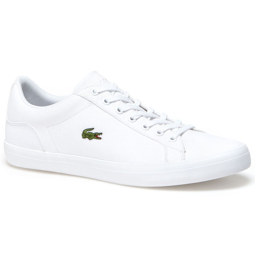 lacoste lerond canvas trainers